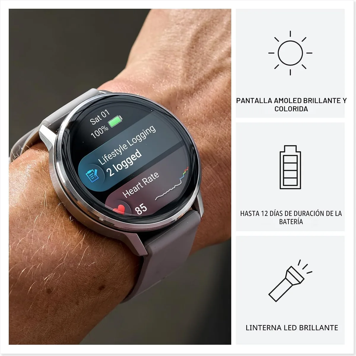Vista 3 de Garmin Venu 4 (45 mm)